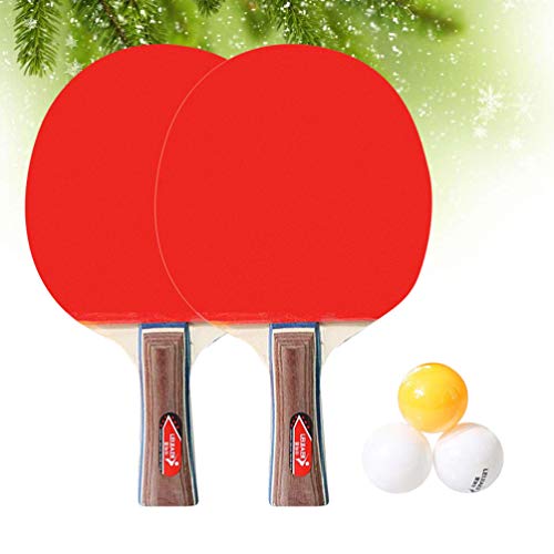 FAVOMOTO Pong Paddle Set Raquete de Tênis de Mesa para 2 Jogadores Raquete de Bastão de Pong Rack pa