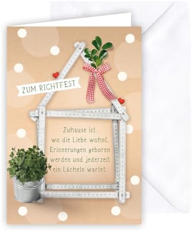 3D Pop-Up Karte Haus Mit Garten - Glückwunschkarte Zum Einzug & Hauskauf