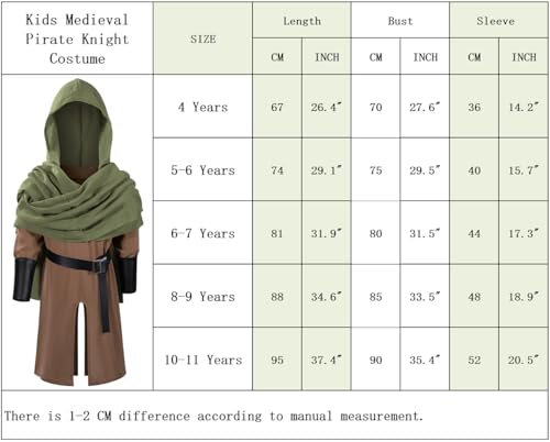 Image of TOKYO REVENGERS Kids Medieval Renaissance Pirate Costume Knight Cosplay Outfit LARP Costume Accessories Set