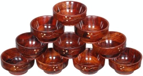 Bols en bois de service marron pour présenter vos soupes et snacks sains - 2