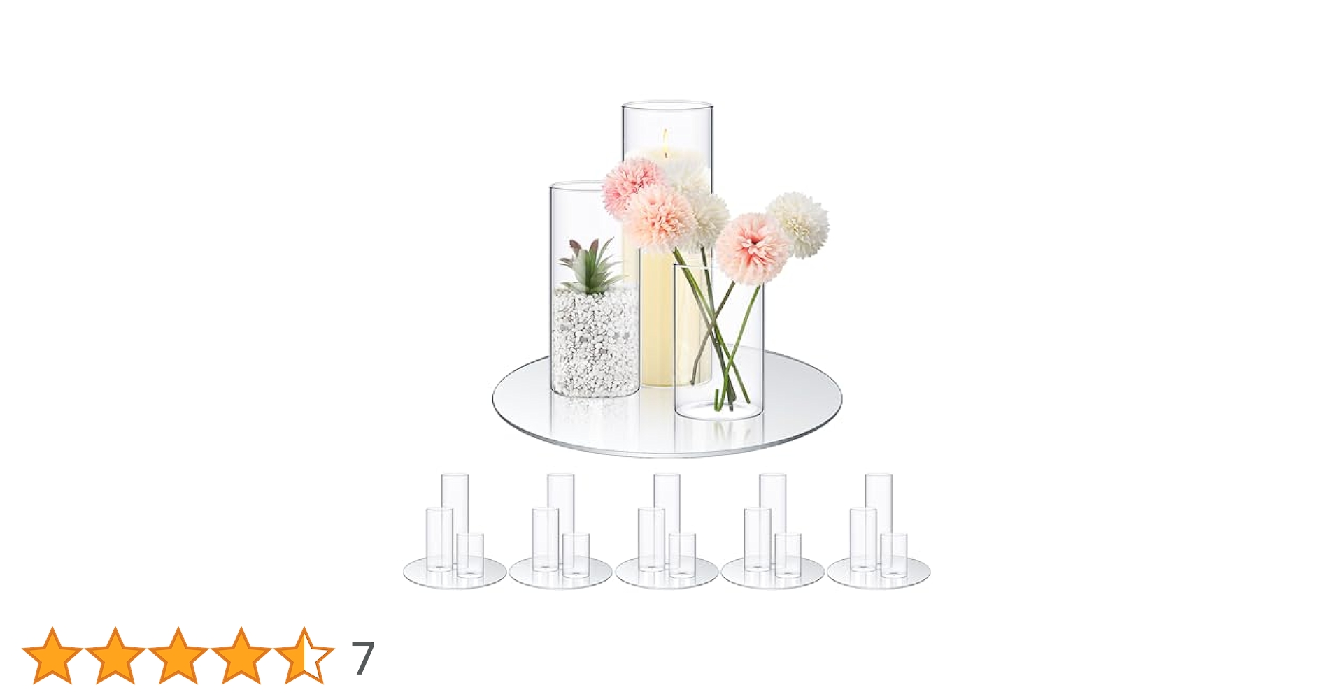【レジアス】クリアガラス シリンダー花瓶キャンドルホルダー3個セット×10 レジアス】クリアガラス シリンダー花瓶キャンドルホルダー3個
