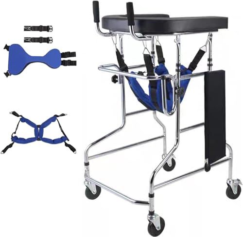 Bipedestador Asistido para Ancianos, Equipo de Rehabilitación para Pacientes con Hemiplejia por Apoplejía, Andador para Adultos Mayores