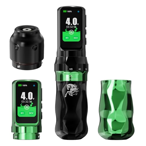 Mast Tattoo Fold Pro Year of the Horse Wireless Tattoo Gun Machine Mcore-C4 Motor 7 Adjustable Strokes 2.5-4.5mm Rotary Tattoo Machine for Lining Shading Color Packing