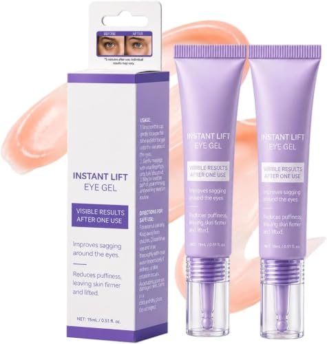Gel reafirmante instantáneo para el contorno de ojos – Combate la hinchazón, las bolsas, las arrugas, las líneas de expresión y las ojeras; mejora la flacidez; hidrata profundamente; apto para todo ti