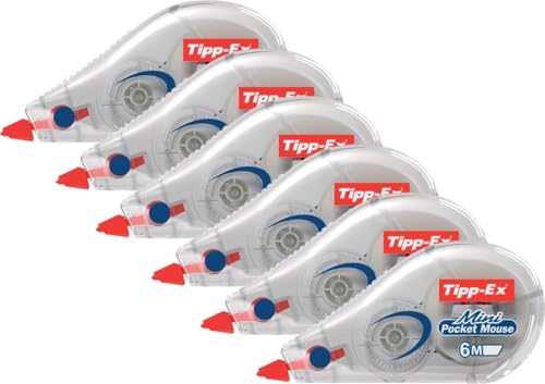 Tipp-Ex Mini Pocket Mouse - Rodillo corrector desechable (6 unidades)