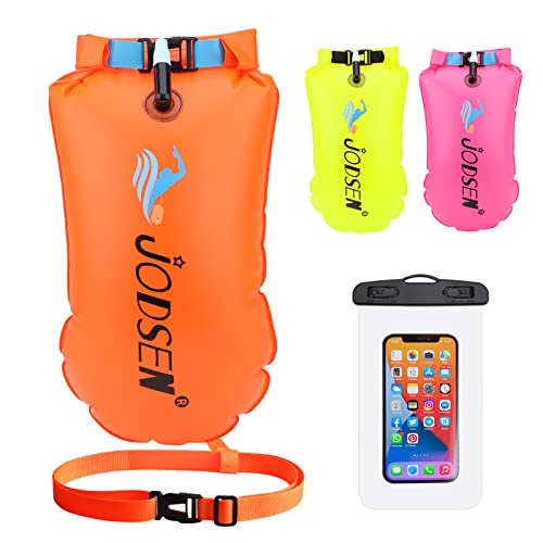 Boya de Natación Aguas Abiertas,Flotador de Natación Salvaje y Carcasa Impermeable para Teléfono,Bolsa Seca Estanca Inflable,Nadadores Triatletas Snorkel Deportes,Swim Bubble Altamente Visibilidad