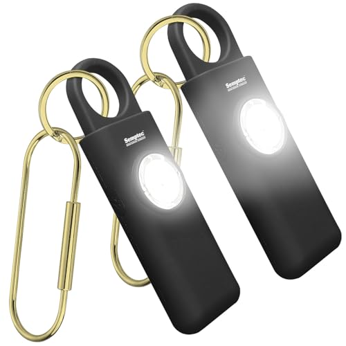 Semptec Urban Survival Technology Seniorennotruf-Alarm: 2er-Set Selbstverteidigungs-Schlüsselanhänger, 130 dB, Taschenlampe (Alarm Personensicherheit, Panic)