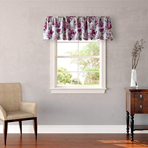 Laura Ashley | Lidia Collection | Stylish Premium Hotel Quality Valance Curtain, Chic Decorative Window Treatment for Home Décor, 86