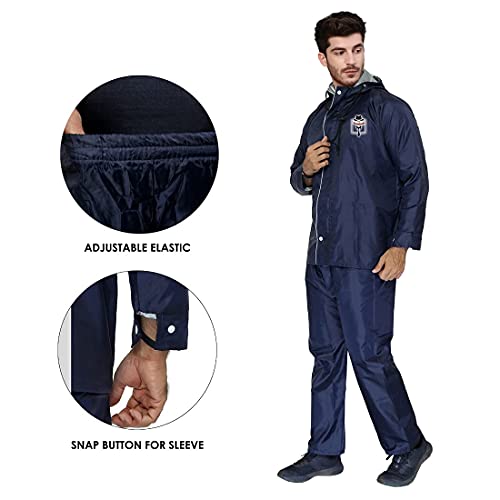 Image of Trustous Men's & Women's Waterproof Double Layer Reversible Raincoat with Pant 100% Water Proof with 4 Colour's and 6 Size (M to 4XL)