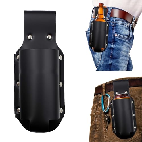 Beer Belt Beer Holder, Leather Bottle Holder Belt Beer Bottle Holder Beer Holster