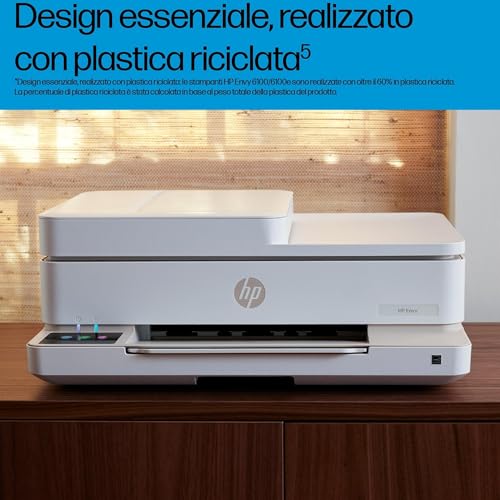 Envy 6520e 714N9B, Stampante Multifunzione a Getto d'Inchiostro A4 a Colori, Stampa Fronte e Retro Automatica, Fino a 10 ppm, Wi-Fi, ADF, Fax, 3 Mesi di Inchiostro Instant Ink Inclusi, Portobello - Hub USB - Immagine 9