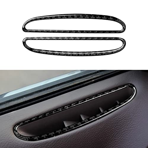 Image of Car Door Air Vent Outlet Decals for 2011-2023 Chrysler 300 / 300C / 300S / Limited /Touring /Base Accessories Carbon Fiber Interior Stickers