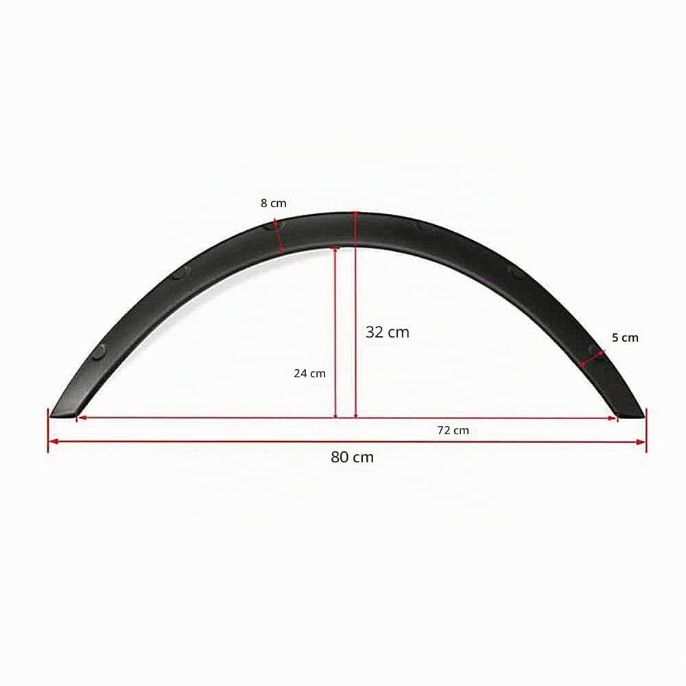 4 Pezzi Passaruota Auto Universali,80cm Allargamento Parafanghi per auto,Sopracciglia Auto Parafango per Auto SUV
