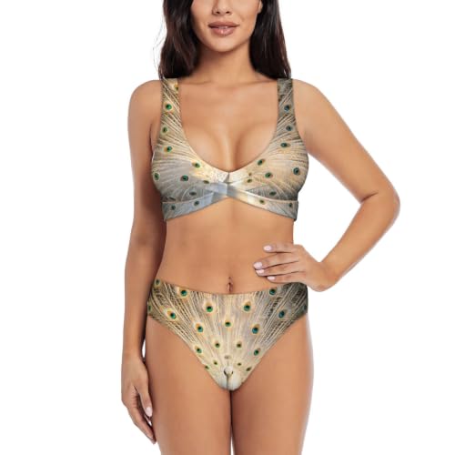 Maillot de bain deux pièces avec push-up amovible et triangle réglable
