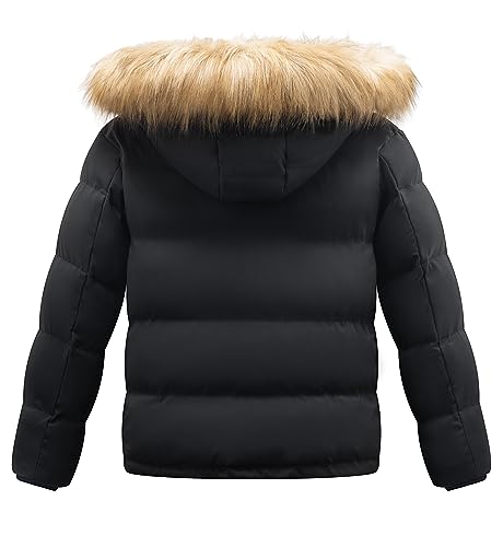 WULFUL Boy's Winter Coats Waterproof Fleece Lined Puffer Jackets Kids Thicken Outerwear With Detachable Hood2