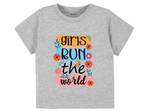 girls run the world shirt girl power toddler shirt girl shirt women empowerment kid baby t shirt (2T, grey)3