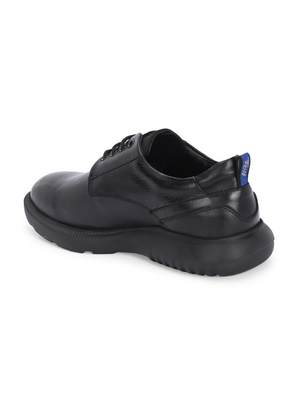 Image of HITZ Men's Black Leather Formal Lace Up Shoes