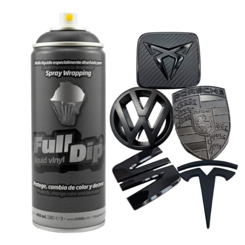 AutoFullCar - Spray Full Dip Negro Mate 400 ml - Aerosol FullDip - Vinilo Líquido - Wrapping