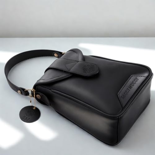 Image of SACCI MUCCI Women's Small Handbag /Cross-Body Phone Bag - Stylish PU Leather Mobile Purse with Adjustable Strap