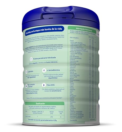 Miniatura 4 de Nutribén Confort 2 Leche Anticólicos Y Antiestreñimiento, 6 Meses, 800g