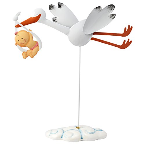 Mopec G3013.02   Figura para Pastel de Metal con Forma de cigueña con Hatillo y Pita, Pack de 1 Unidad