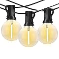 Banord 50FT G40 Globe String Lights with 26 Dimmable Plastic Bulbs, 2700K Waterproof Outdoor LED Lights for Patio, Porch, Cafe, Backyard, E12 Screw Base