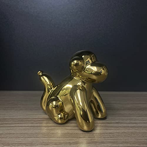 Semeid Collectible Balloon Animal Figurine,Electroplated Gold Handmade Animal Statue Desktop Home Decor (Monkey) #TOP12