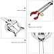 Marschgabel Querflöte Trompete Saxophon Marschklemme Lyra Noten Clip Stand Instrumentenhalter Binder (Silber) Posaune