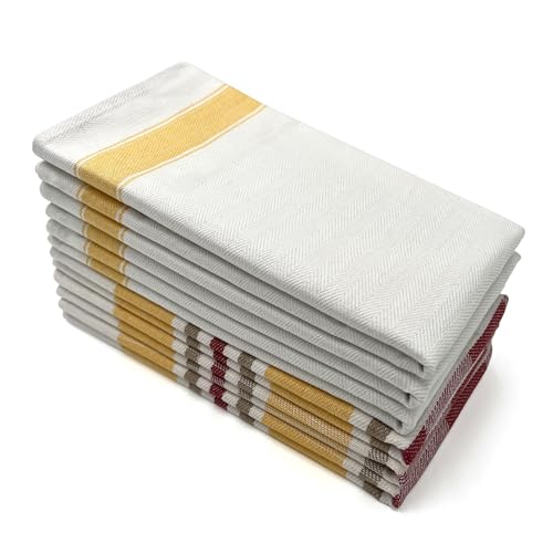 Lincoln & Palm Natural Cotton Tea Towels, 27 x 19,...