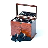 Caja de joyería con cajón: la capa interna tiene un diseño de espejo, tallas tridimensionales y el corazón de la flor es vívido.También puede contener joyas, pulseras, collares, anillos u otros objetos pequeños.