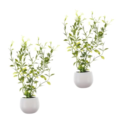 LOORGVEL 2個植物磁 冷蔵庫用人工グリーンマグネット 耐久プラスチック製 強力磁 ホワイトボードやロッカー装飾に おしゃれでユニークなキッ