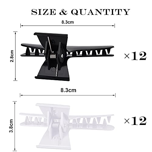 24 Pezzi Farfalla Mollette Pinze Non-scivolo Chic