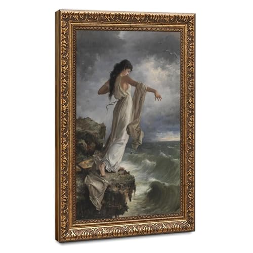 Sappho Leaping Into The Sea tableau sur toile inspirant salon et espace lecture
