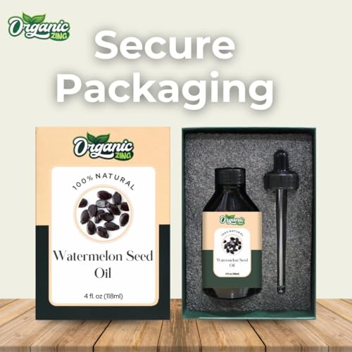 Image of Organic Zing Watermelon Seed (Citrullus lanatus) Oil | Pure & Natural Carrier Oil for Skincare, Haircare & Massage - 118ml /3.99fl oz