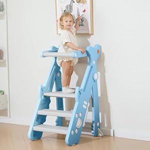 Toddler Kitchen Stool Helper, Toddler Stool for Kitchen Foldable Toddler Standing Tower, Adjustable Height Toddler Step Stool Toddler Kitchen Stool Helper Toddler Stool for Kitchen Foldable Toddler Standing Tower Adjustable Height Toddler Step Stool