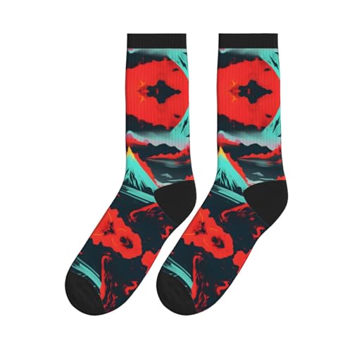 Volcano Bloom Fashion Leisure Sports Socks Are Unisex To Keep Feet Dry Suitable Various Outdoor Sports4