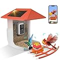 2.5K Smart Bird Feeder with Camera Outdoor Solar Powered, 2.4GHz/5GHz WiFi Birds Watching Camera with Auto Capture & AI Identification, Real-time Notifications, Gift for Bird Lovers