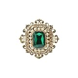 ShanBye Retro Brosche Damen,Kristall Hochzeit Anstecknadeln Stil Aushöhlen Viktorianischen Blumenbrosche Blumen Pin Bekleidungs Schmuck Unregelmäßige Runde Vintage Brosches für Schal Mantel Kleidung