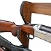 Rush Creek Creations Indoor Wood Wall Gun Rack for up to 5 Rifles or Shotguns, 5-Gun Wall-Mount Long Gun Display Rack with EVA Padded Grooves and Mounting Hardware, Dark Walnut