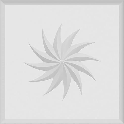 Miniatura 2 de Ekena Millwork ROSP050X050X075SDG14 Roseta estándar con borde redondeado, 5.0in de ancho x 5.0in de alto x 0.7in de alto, PVC