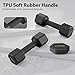 Adjustable Dumbbell Set of 2, Adjustable Dumbbells 5lb with TPU Soft Rubber Handle for Home Gym Exercise Training, Hand Weights for Women at Home (Black)