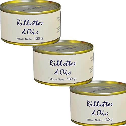 Rillettes d'oca, 3 scatole da 130g cad
