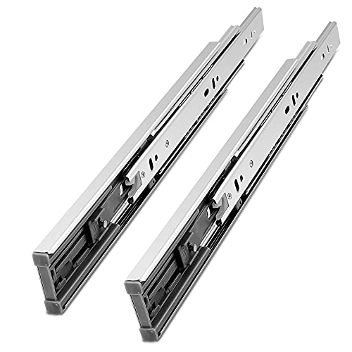 Gobrico Hardware 22-inch 100 lb. Hydraulic Soft Self Close Full Extension Ball Bearing Drawer Slides 3Folds 1Pair
