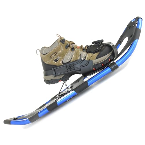 Crescent Moon Trailhawk 27 Ultralight Snowshoes for Men and Women with Advanced Spin Binding, Heel-Lift & Steel Crampons – Ideal Mens & Womens Snow Shoes for Snowshoeing