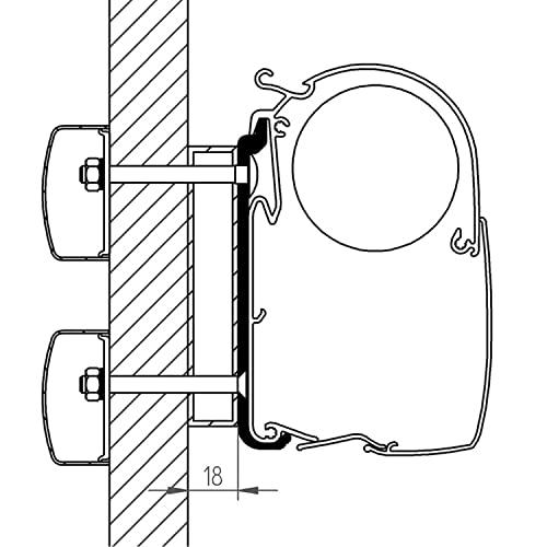 Thule Omnistor 5200/4900 Markisen-Adapter Dethleffs Globebus 300cm Camping Wohnwagen Wohnmobil Auto & Motorrad