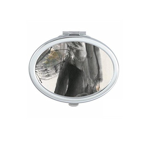 Miroir de maquillage compact portable pour femme petit miroir de poche main peinture chinoise