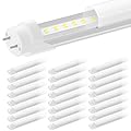 ONLYLUX T8 Led Bulbs 4 Foot, 24-Pack 28W 4000Lm Daylight, 4ft Led Bulbs T8 T10 T12 Led Tube Light Replace F32T8 Fluorescent Tubo, Dual-End, Ballast Bypass, Frosted Cover