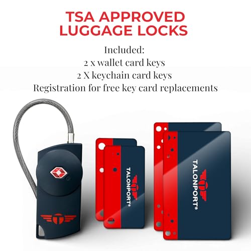 Image of Keyless TSA Approved Suitcase Luggage Locks, Blue 4-Pack