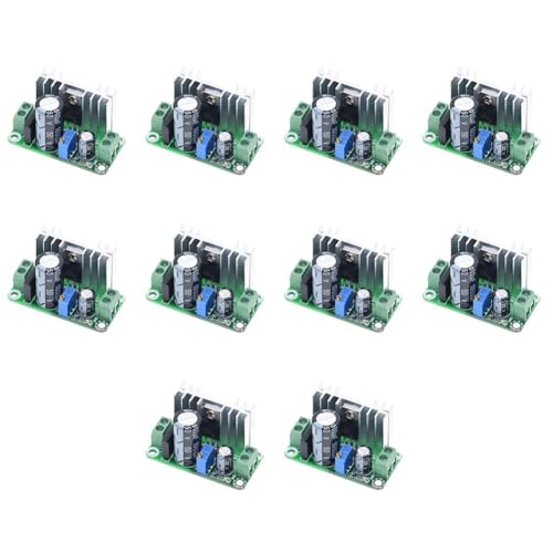 URPIZY Módulo regulador de voltaje LM317, convertidor de corriente continua ajustable de 1,25 a 30 V, 600 mA, para CC 5-38 V CA, 5-24 V, 10 unidades