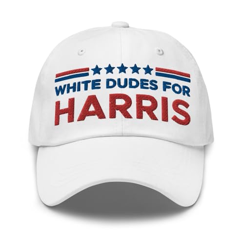 Hogue WS LLC White Dudes for Harris Hat (Embroidered Dad Cap) Kamala Harris 2024 Hat